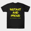 Asian Size Men Print T-shirt Mutant And Proud Yellow No-Cut Heat Transfer Print Cotton Tshirt