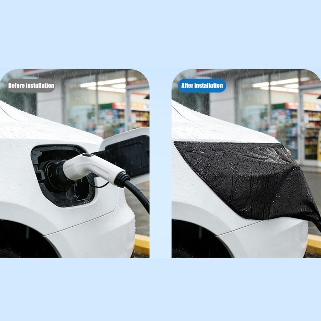 Magnetic EV Charging Port Cover Waterproof Dustproof Protector Outdoor Travel Essential For Tesla & EV Cars, SUV RV Auto Vehicle