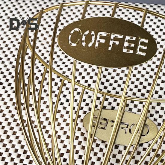 Coffee Pods Holder Counter Organizer with Handle Spacious Capacity Quick Access Multi-Purpose Capsule Basket Coffee Bar Accessories