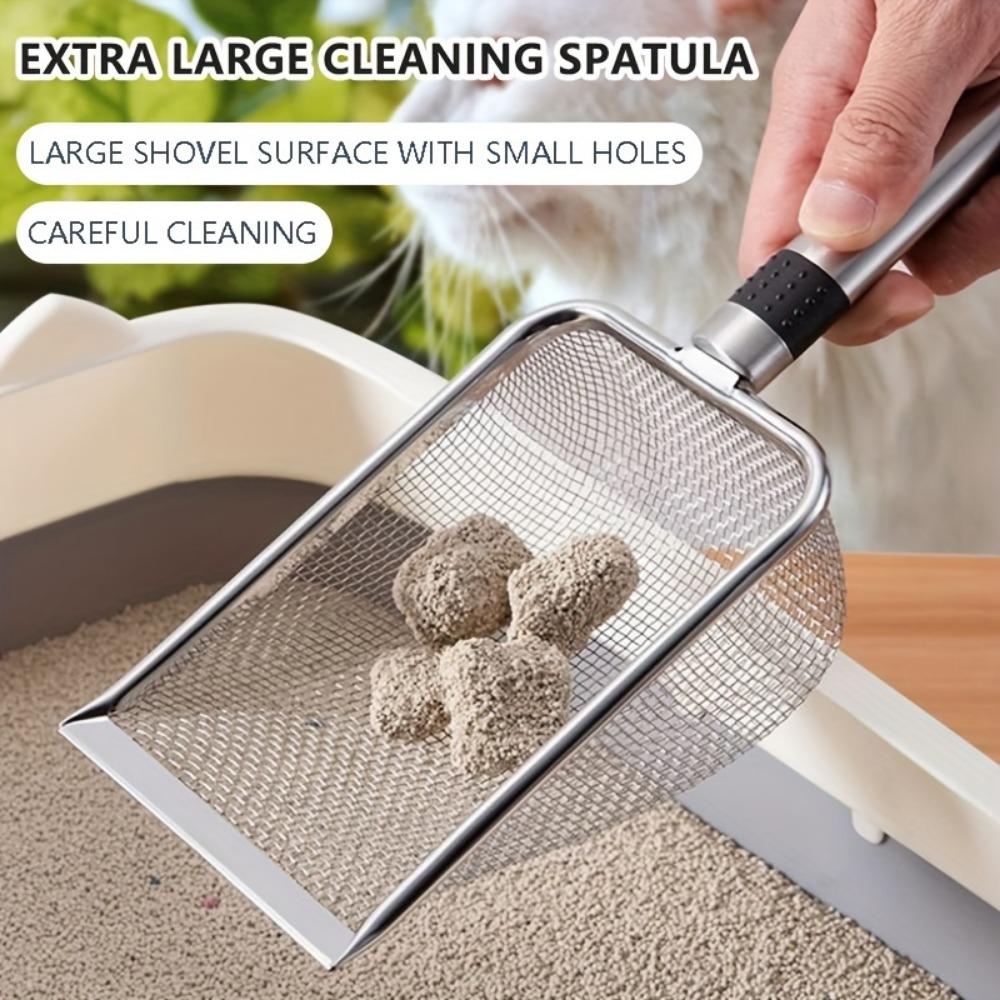 Pet Cleaning Tools Stainless Steel Feces Shovel Net Cat Litter Shovel Reptiles Sand Shovel