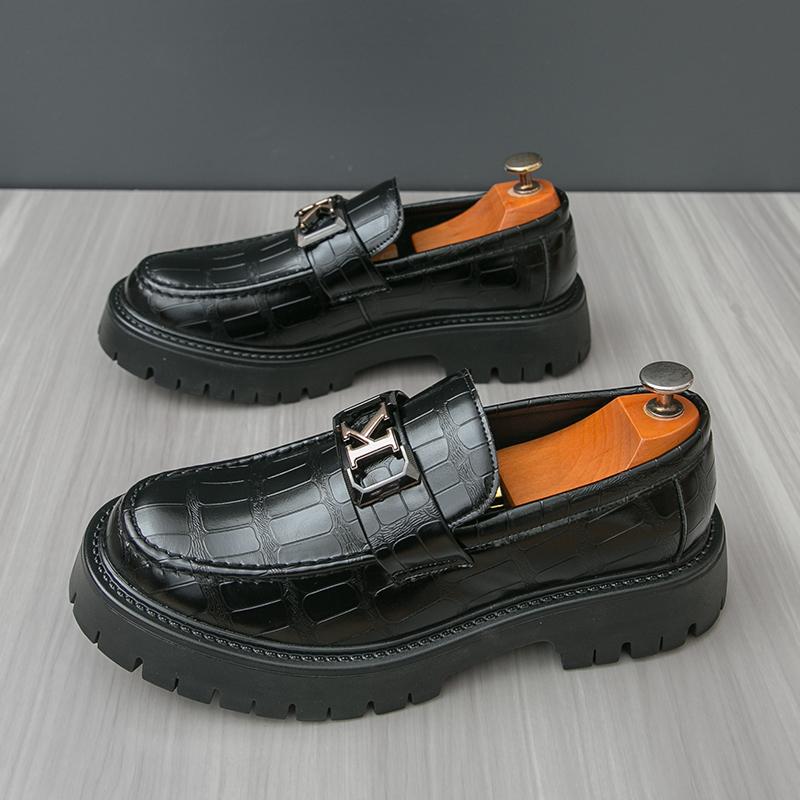 

Новые мужские туфли из кожи на платформе, высокие классические удобные туфли с острым носком, на шнуровке, деловые туфли, модные повседневные свадебные вечерние туфли 38 чёрный