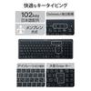 ELECOM TK-QT30DMBK Wireless Keyboard, Quiet, with Numeric Keypad, Thin and Compact Size, Compatible with Windows ChromeOS, macOS, Black