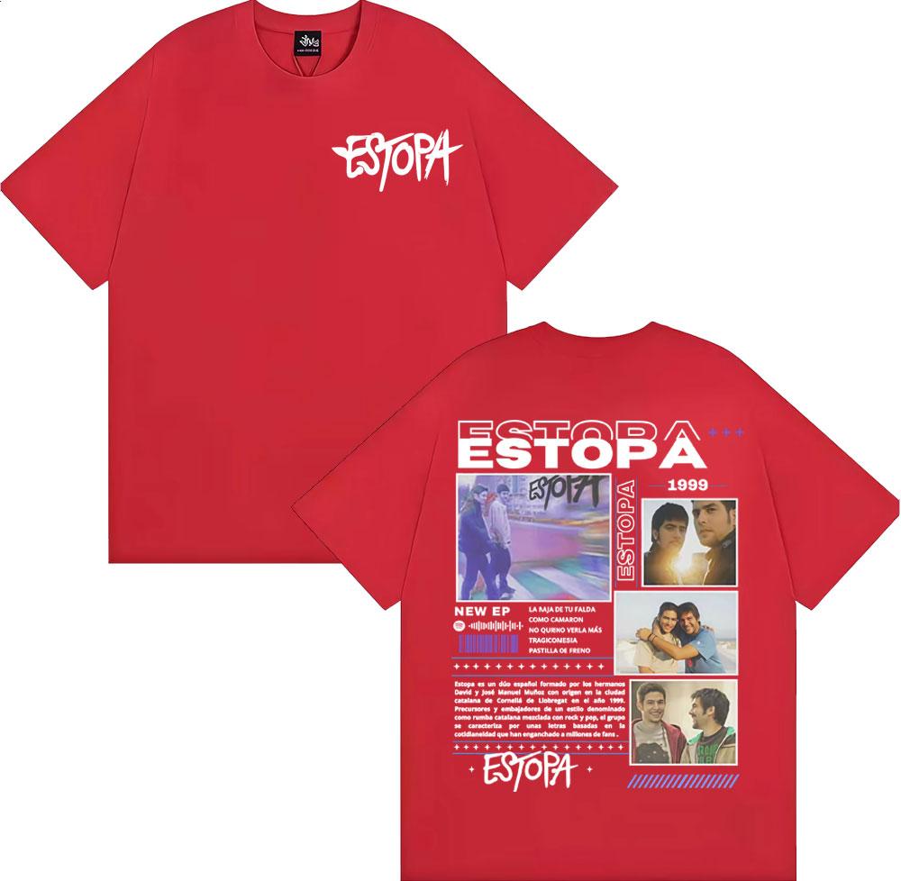 

Rapper Estopa 1999 Tour Concert Cover Tshirts Mens Comfort Cotton Oversized T Shirts Hip Hop Vintage Short Sleeve Tshirt Tops 4XL