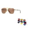 GUCCI Aviator Metal Sunglasses Men's Brown