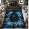 Manchester City Printed Flannel Area Rug Non Slip Soft Polyester Floor Carpet Indoor Decor Mat for Bedroom Living Room Sofa