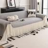 Color Cool Decor Throw-Cover Quilt Pleated Korean-Fashion Lacy-Trim Camp-Adventure Pad Settee-Set Guard Timeless Plain Couch-Set Shield