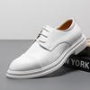 Fashion Luxury Fashion New Men's White Lace Up Patent Leather Oxford Shoes Designer Male Formal Wedding Prom Dress Homecoming Footwear
