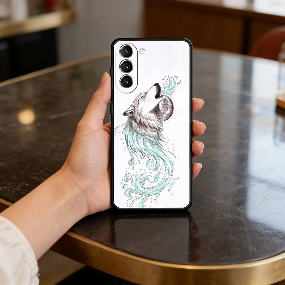 W-Wolf A-Animals Cool Case for Samsung Galaxy S21 S25 FE S24 S23 Ultra S20 S9 S22 Plus S10 TPU Cover