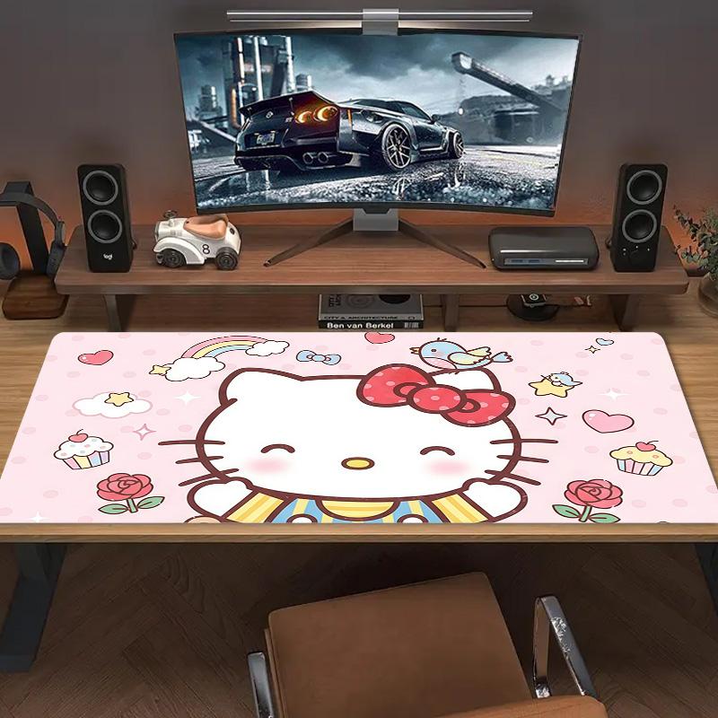 Hello Kitty Print Cushion Non-slip Laptop Tablet Big Mousepad XXL Mat Mini PC Playmat With Lock edge