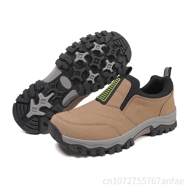 Men's Walking Shoes Casual Athletic Shoes Non-Slip Wear-Resistant Outdoor Hiking Shoes Comfortable Flat Sole Sneaker Lightweight