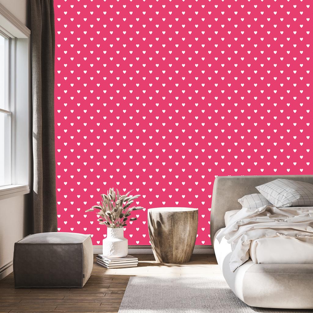 Pink Hearts and Powder Pink Wallpaper 50x1000