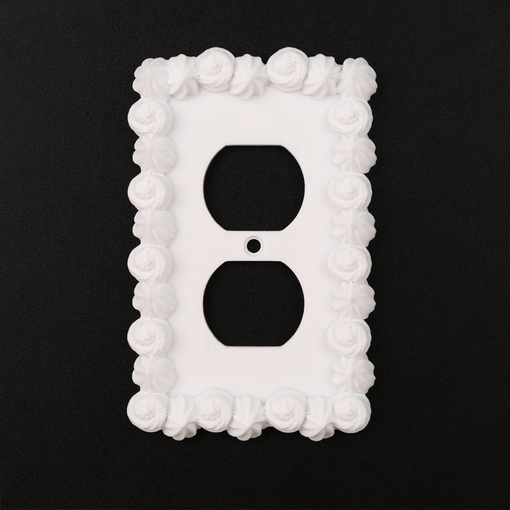 Cream Style Light Switch Cover Piping Texture Wall Plate Cover Decorative Wall Plate  Bedroom Decor