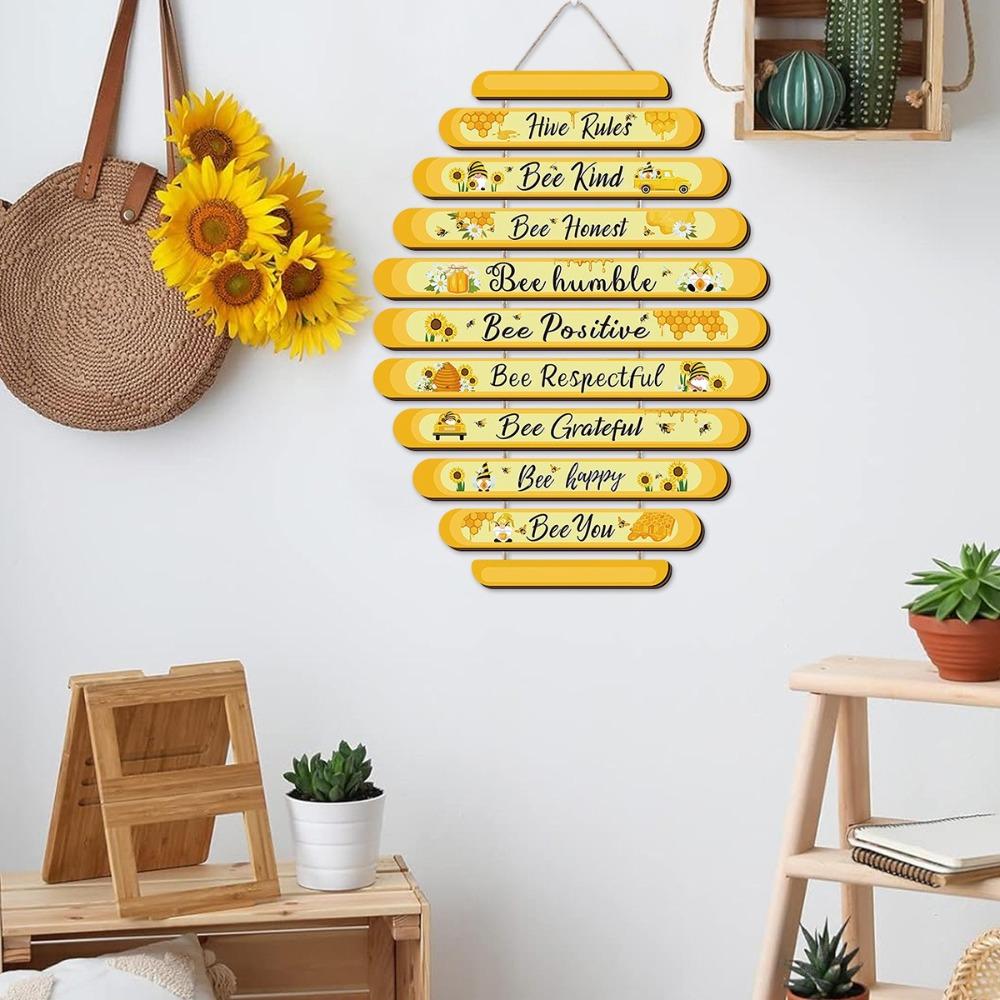 Spring Autumn Bee Wall Decoration Plaque Bee Nest Hanging Ornament  Baby Shower Supplies