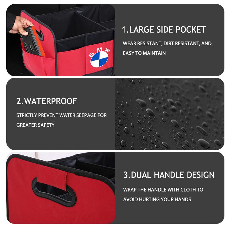 Universal Car Trunk Storage Bag Foldable Organizer Box For BMW M 1 3 4 5 6 7 Series M3 M6 F01 F02E34 E36 E70 F10 X6 X1
