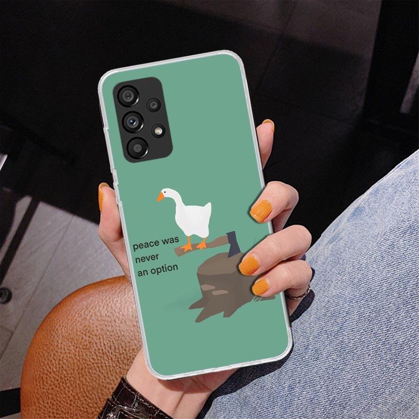 Cartoon Cute Goose Game Phnoe Case for Samsung Galaxy A17 A37 A57 A16 A26 A36 A56 A15 A14 A13 A55 A54 A53 A35 A34 A33 A25 A24 A2