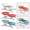 2 Layer Cupcake Cake Stand, Serving Tray Retro Storage Supplies Fruit Containers Display for