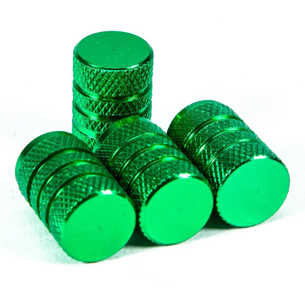 4Pcs Knurling Style Tire Valve Cap Aluminum Silver Car Tire Valve Stems Cap Tire Wheel Stem Air Valve Cap Valve Stems 1