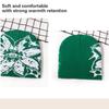 Unisex Jacquard Eye Flower Pattern Knitted Beanies Hat Fashionable Winter Warm Hiphop Bonnet Skull Hat for Men and Women