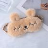 Unicorn Ears Plush Eye Mask with Embroidered Rabbit Design for Sleep Shading