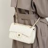 First Layer Cowhide Bag Cowhide Chain Fashion Diamond Bag Shoulder Messenger Women's Bag Genuine Leather Small Square Bag