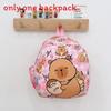 Backpack Children Capybara Zipper Design Adjustable Shoulder Schoolbag Straps