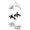 10 Pcs Arctic Animals Figurines Simulation Miniture Animals Models Kit Children Early Learning Tools