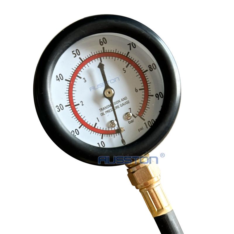 Quick Connection Fuel Pressure Tester Gauge Tools Kit 0-100 PSI with 9.49, 7.89, 6.30 Fuel Line Suitable for More Car RV Engine