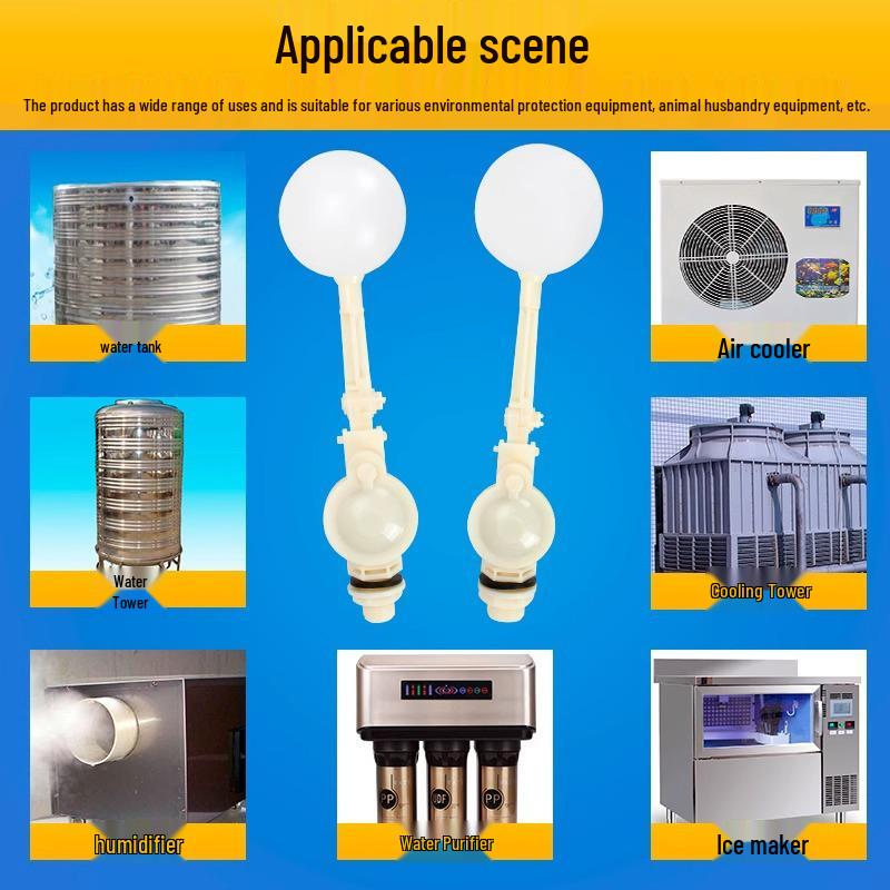 Adjustable ABS Plastic Float Valve for Water Tank - Automatic Anti-Overflow Switch