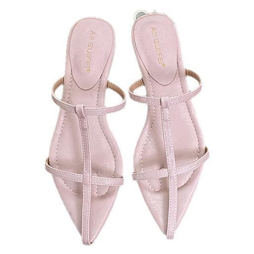 Evening wind silver thick-bottomed wedge cross slippers for women to wear 2025 new summer French holiday cool slippers