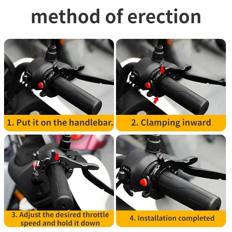 Motorcycle Cruise Control Throttle For High Grade Aluminum Lock Assist Retainer Universal Wrist Grip Handle Bar Throttles 2