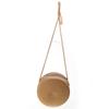 Solid Color Handwoven Bag Round Shoulder Bag Crossbody Bags for Women Girl Straw Woven Bag Large Capacity Beach Bag