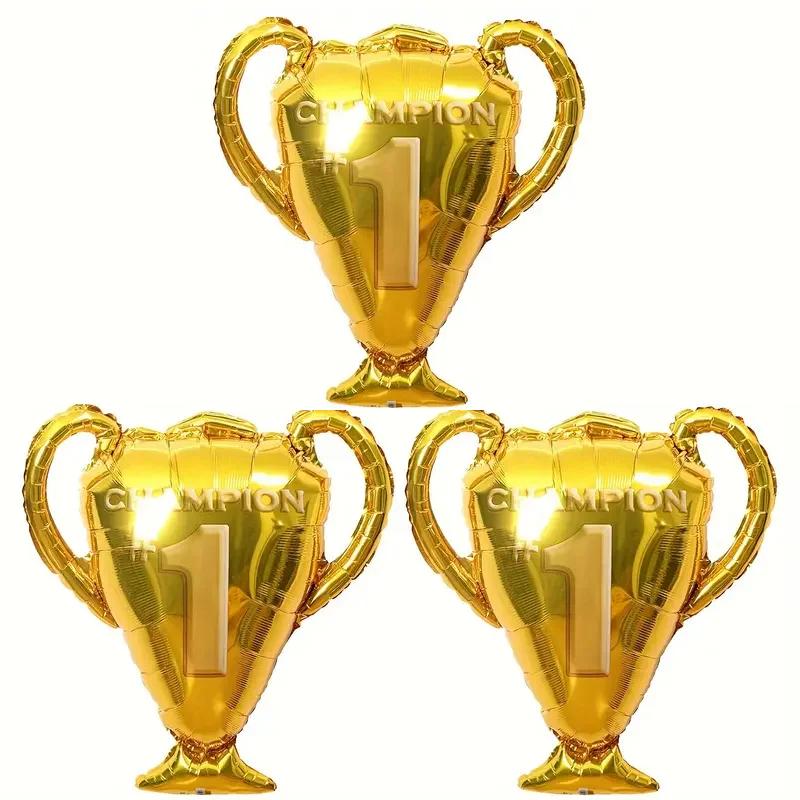 4 шт. Чемпионский Кубок Алюминиевый Шар Футбол Баскетбольное Поле Украшение на Годовщину День Рождения Other