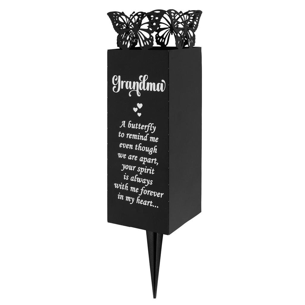 1 Pc Memorial Flower Holder Cemetery Vase with Spike Metal Flowers Holders Modern Plant Shelf for Grave Lawn Cemetery Decoration