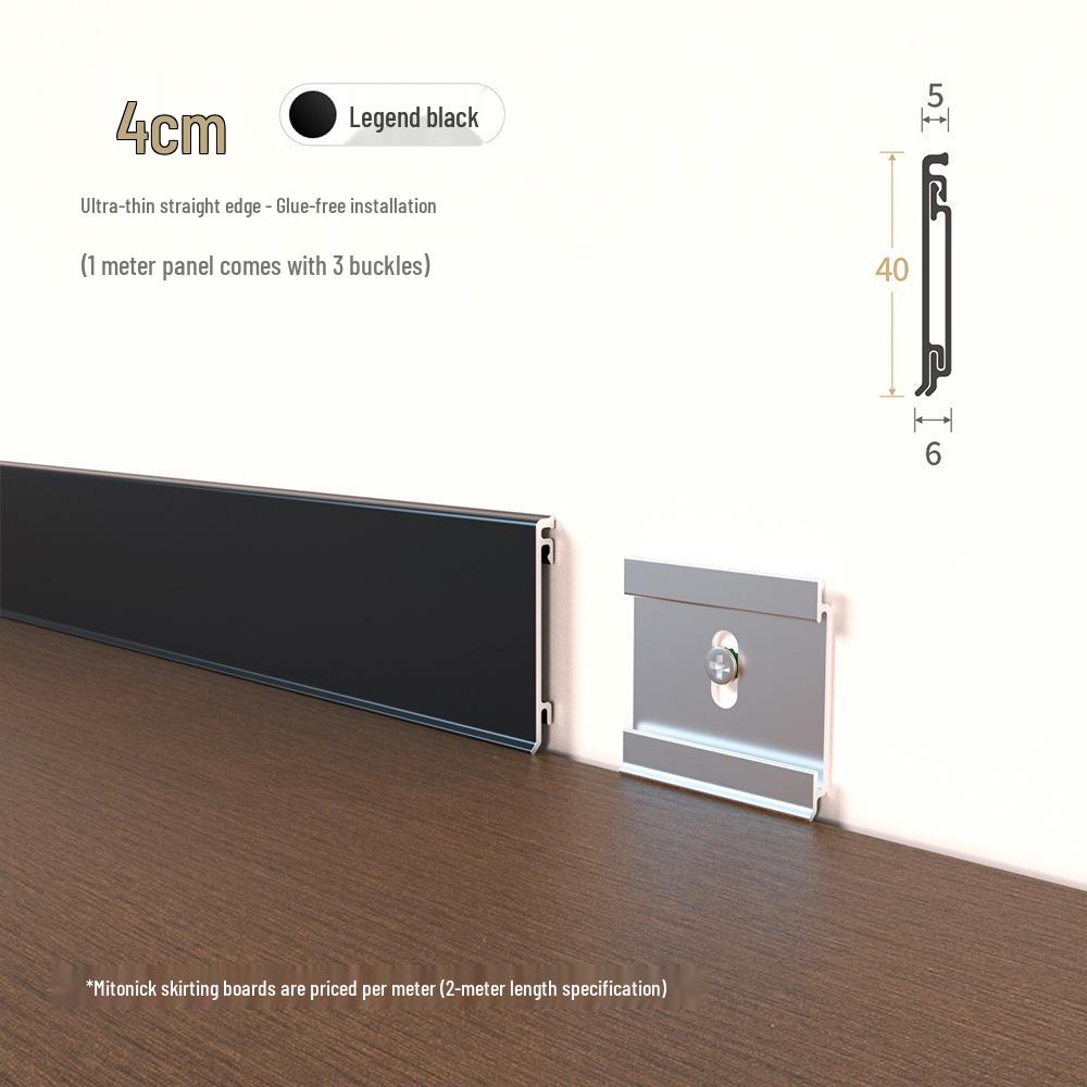 Meitong Ultra-Thin Pre-embedded Aluminum Alloy Skirting Board