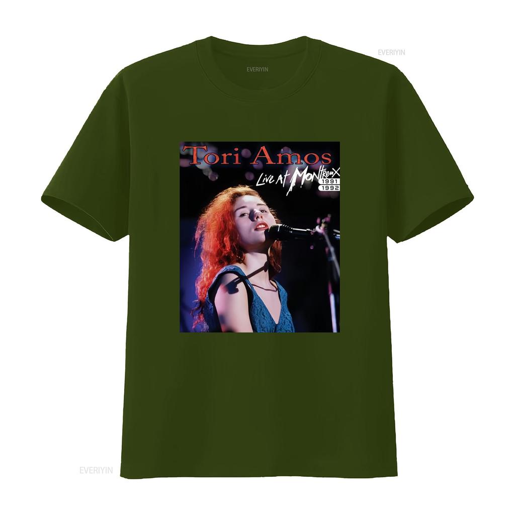 Tori Amos Live At Montreux 1991 1992 T Shirt Stylish Black Size S M L XL Vintage Washed Versatile Soft Unisex Breathable