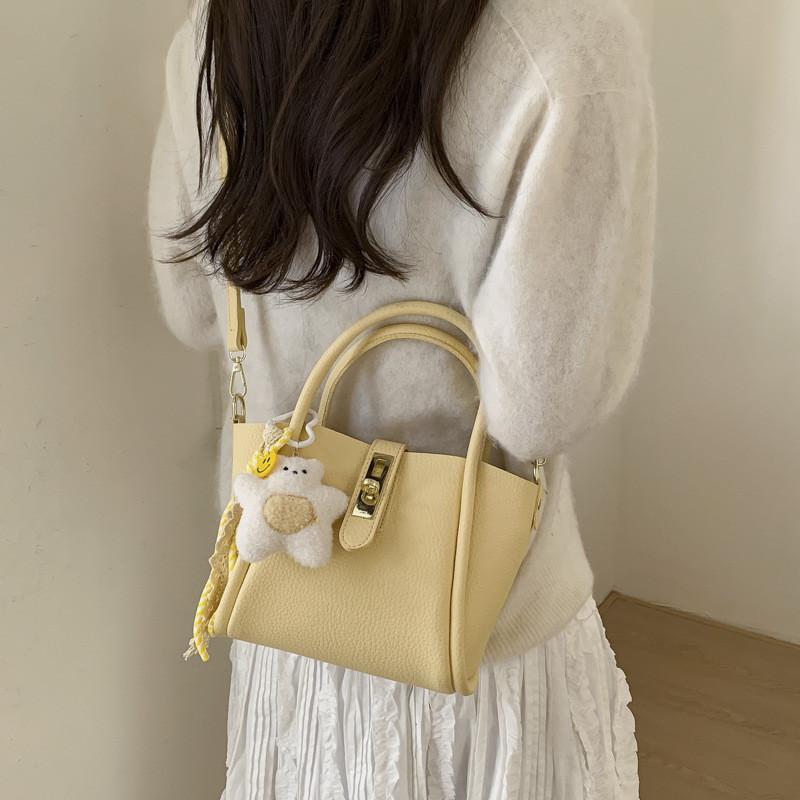 Urban Style Pu Water Bucket Handbag With Inner Zipper And Phone Pocket