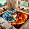 Bayer Leverkusen Football Print Crystal Velvet Rug, Comfortable Water Absorbent Non Slip Indoor Floor Carpet