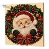 DIY Faux Pearl Art Crafts Christmas Kit, Santa Snowy Cottage Painting Kits for Adults 3D Bead Craft Set Adults, Home Winter Holiday Wall Decor Indoor