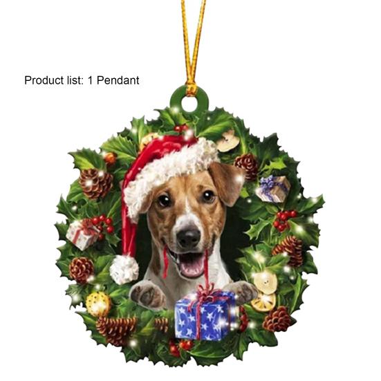 Weihnachtsanhänger Tierdruck Dekorativ Mehrzweck Weihnachtsbaumhänger Hundeanhänger für Zuhause