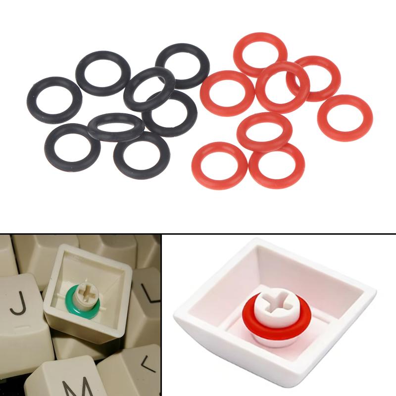 100 Pezzi O-Ring Bianchi Rossi Neri in Silicone Ammortizzatore per Switch Tastiera Ammortizzatore Per Switch Mx e O-Ring Meccanici per Tastiera