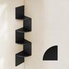 Floating Corner Shelf Wall Mounted 4-Tier 5-Tier Corner Zigzag Shelf Radial Wall Floating Shelf for Home Office Living Room Bedroom
