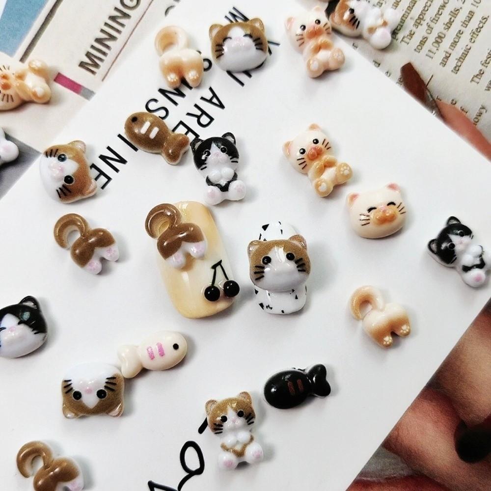 Little Fish Series Nail Art Charms DIY Craft Nail Decorations Resin Designer Charms for Nail Art