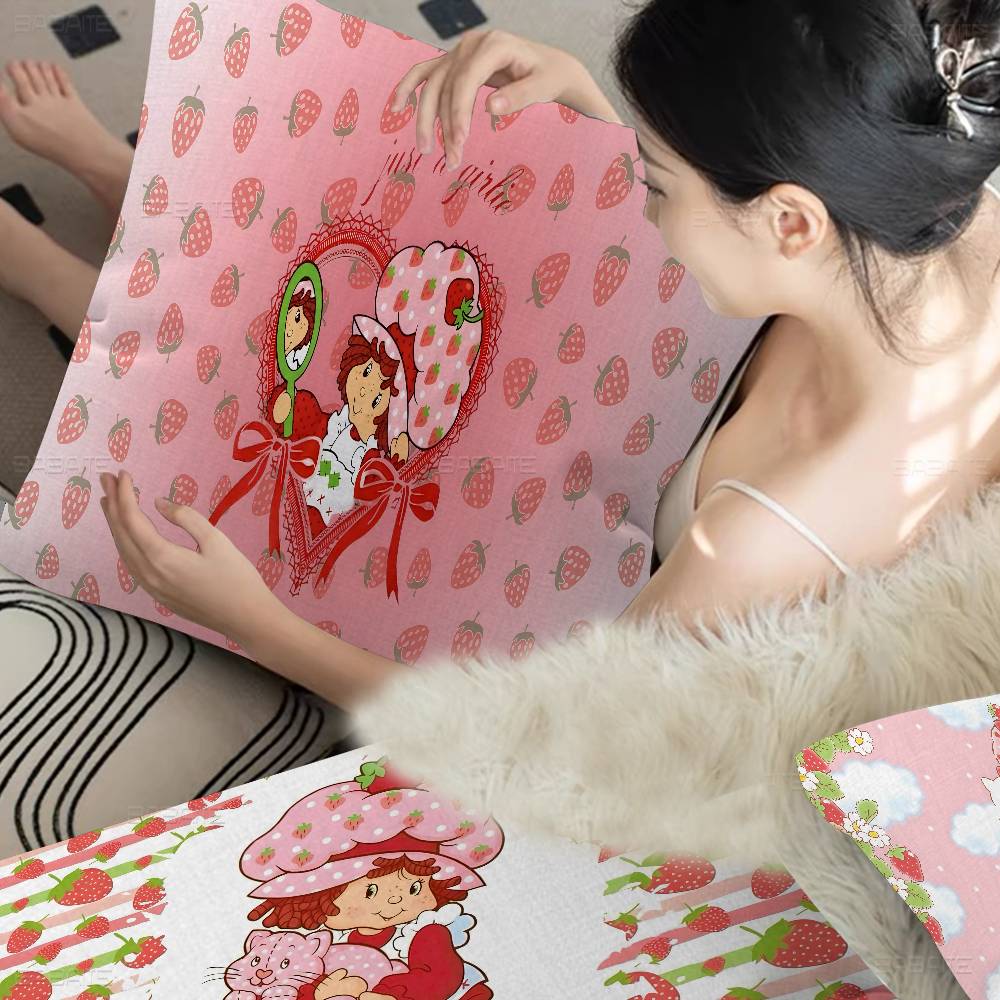 S_Strawberrys-S_Shortcakes Cushion Cover Decorative Pillow Sofa Home Decor Case Pillow Cases