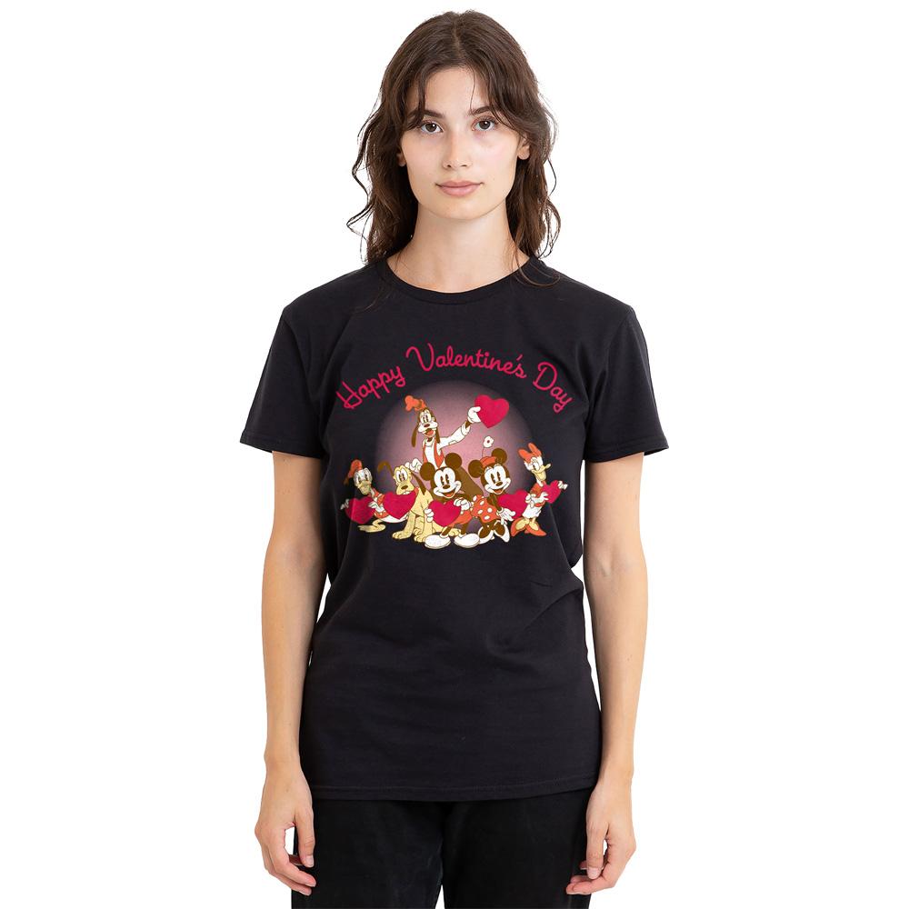 Mickey Mouse Unisex Adult Happy Valentine`s Day T-Shirt