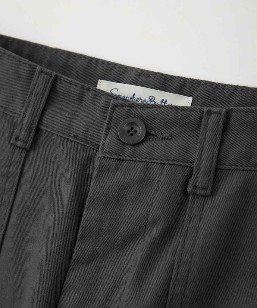 Sseomweeobeoteo Jeep Wide Cargo Pants - Charcoal