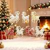 1/5/7Pcs 2D Flat Acrylic Red Gold Chinese Zodiac Goat Christmas Pendant Xmas Tree New Year Car Hanging Ornament