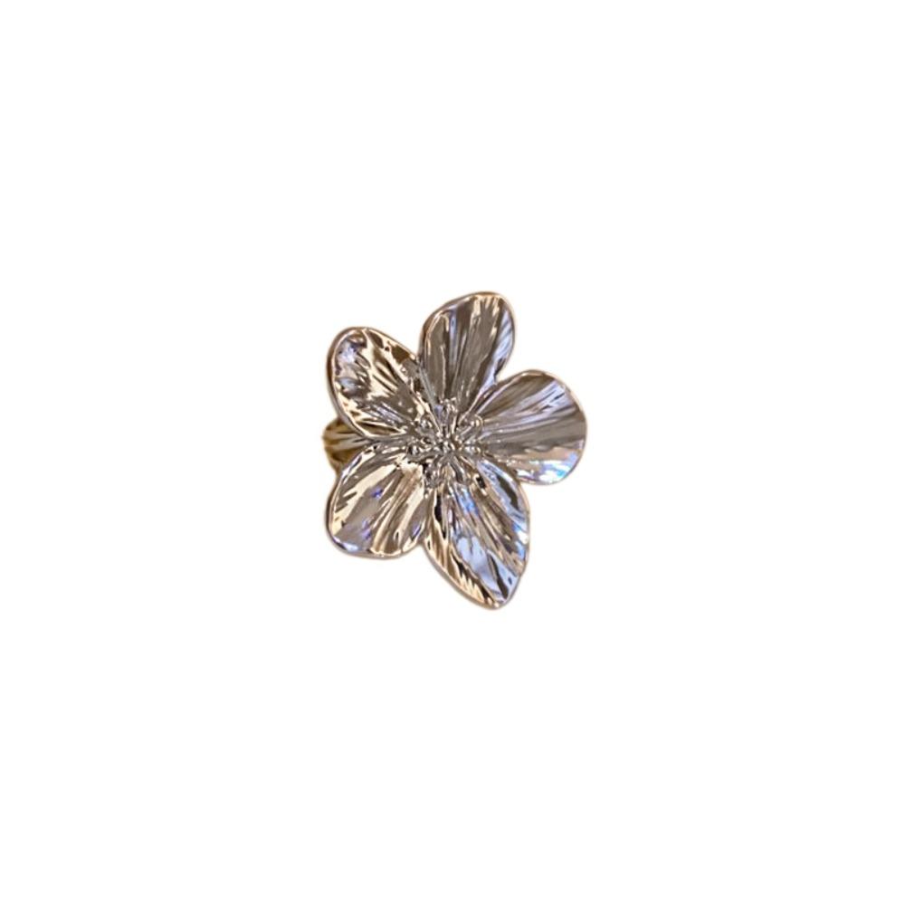 

5 Petals Opening Finger Ring Copper Finger Hand Ring Valentine s Day Gift серебряный