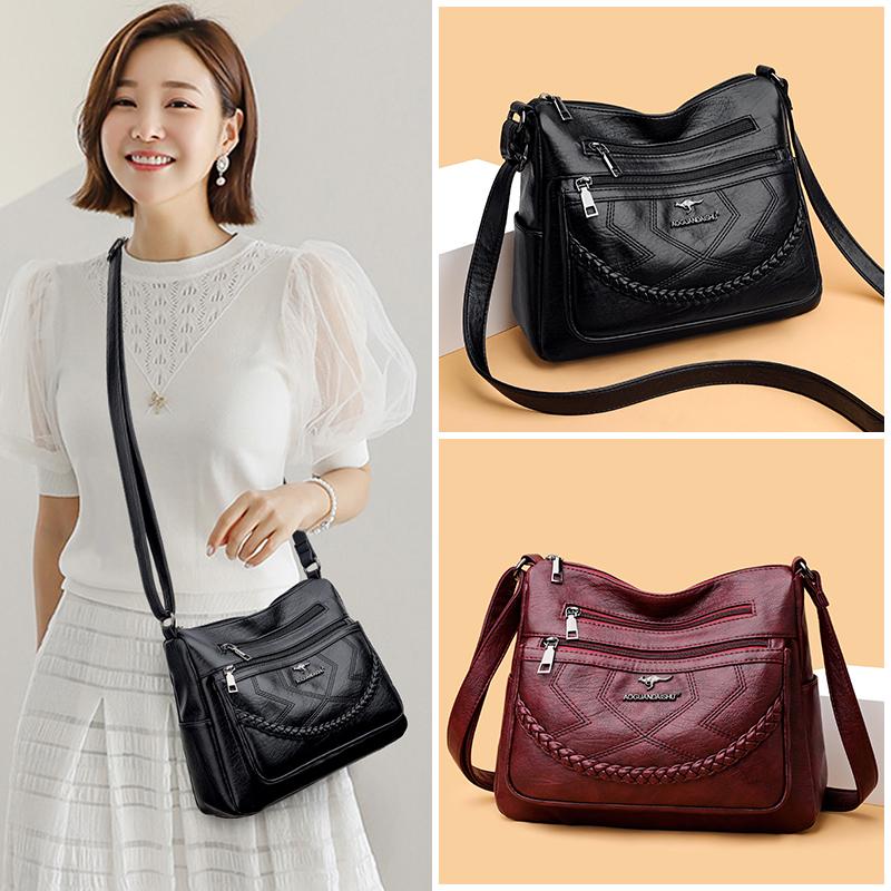 Vintage Crossbody Bag for Women Adjustable Shoulder Strap Middle Aged Women's Shoulder Bag Suitable for Daily Life, Shopping, Commuting and Other