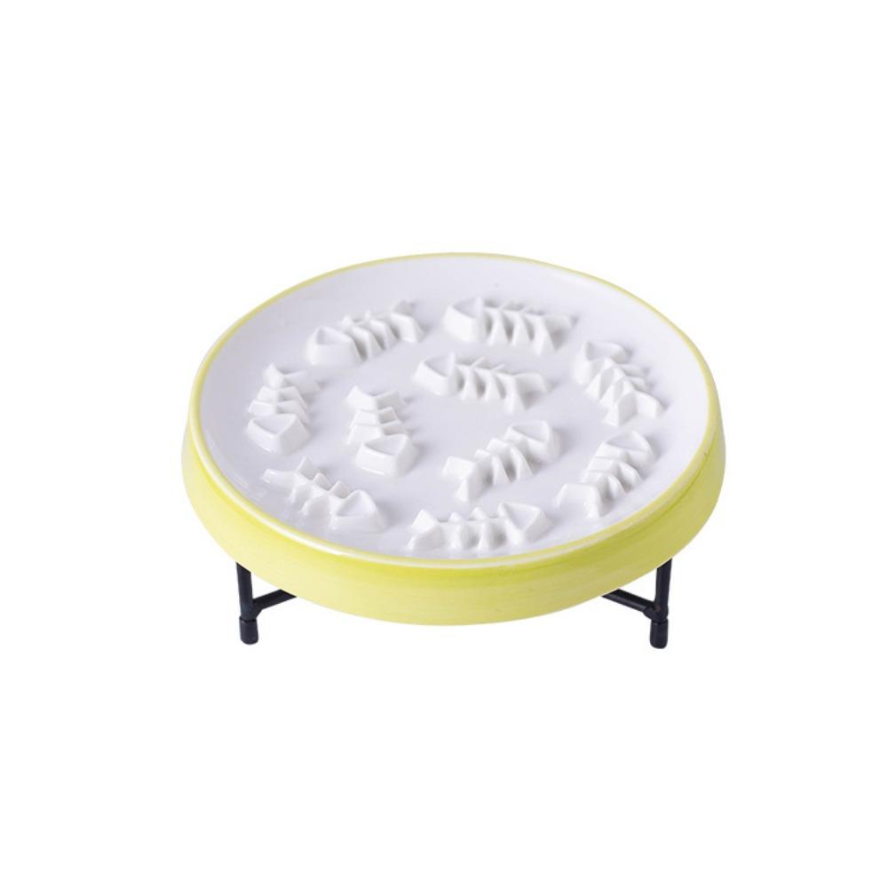 Pet Ceramic Slow Food Bowls and Plates, High-footed Dog Food Bowls, Food Bowls, Anti-choking Cats, Puppies, Small and Medium-sized Dogs and Dog Produc