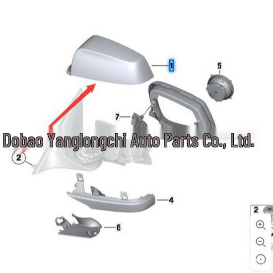 BMW 7 Series 730LI/740LI F02 Rearview Mirror Back (51167187431/51167187432)